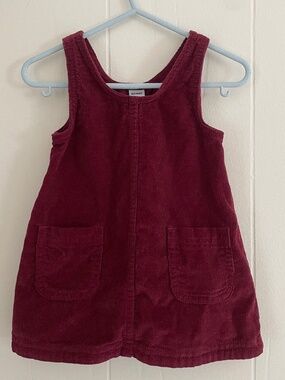 Sweet Maroon Corduroy Dress for Baby/Toddler